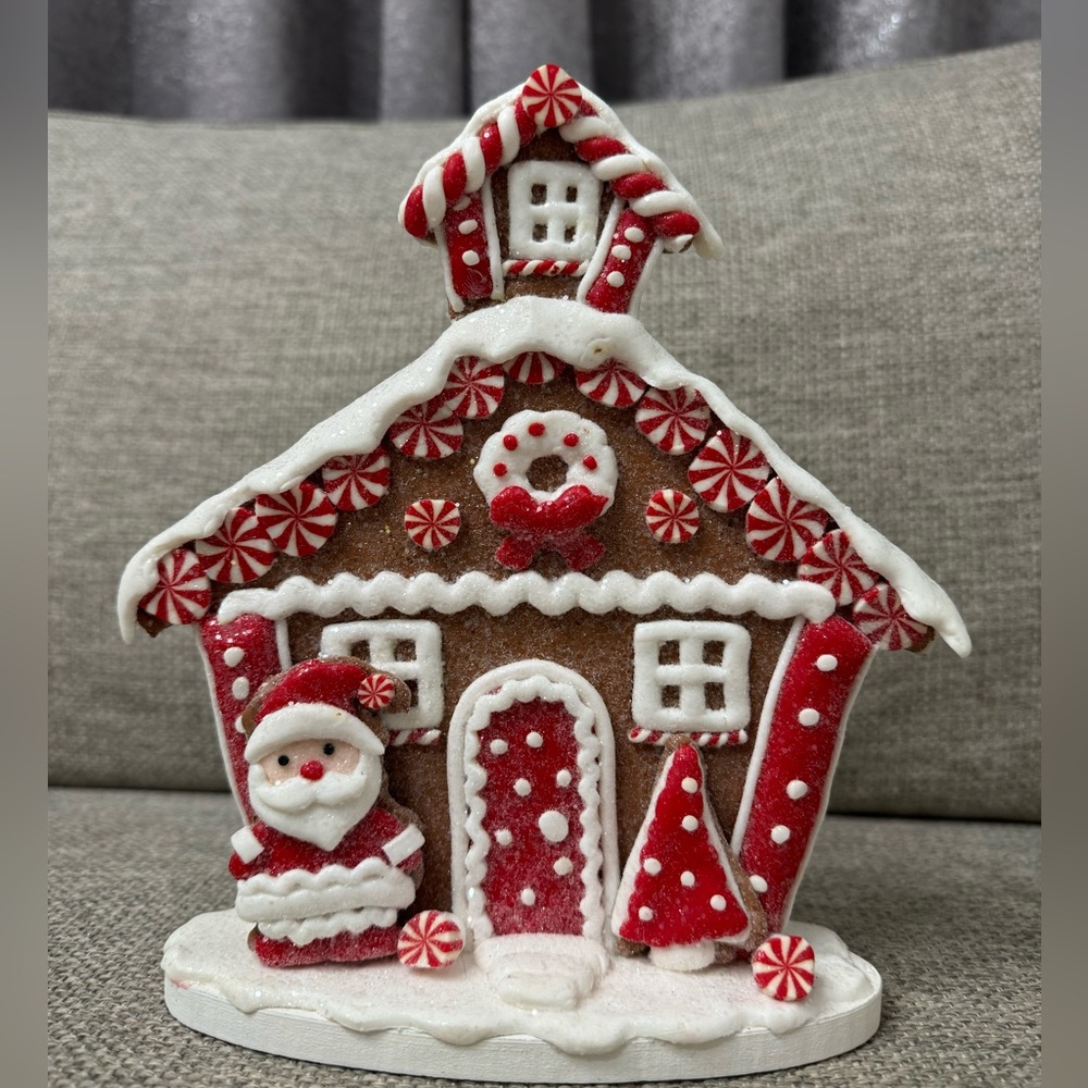 Peppermint Clay Gingerbread House